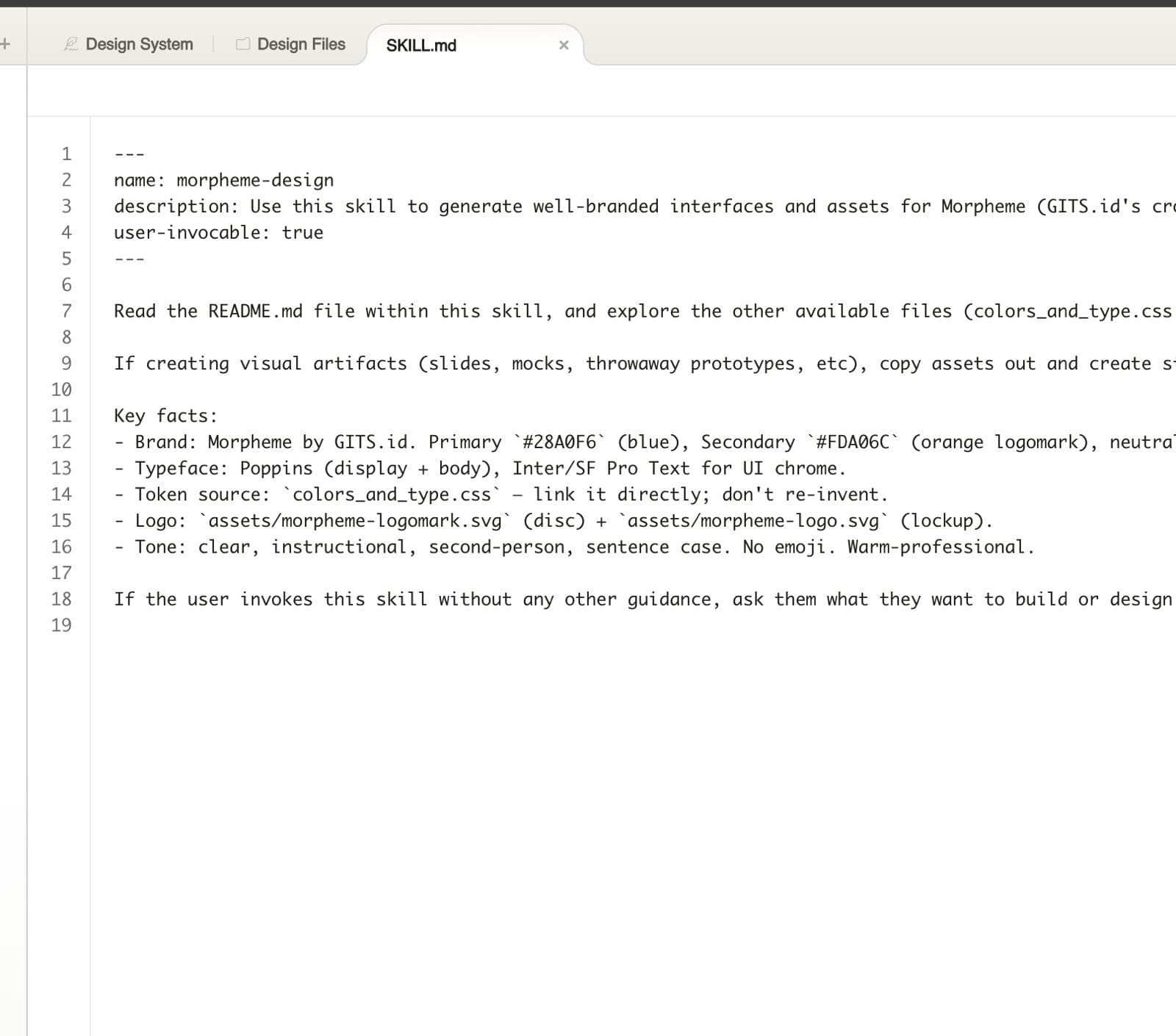 Edit file SKILL manually