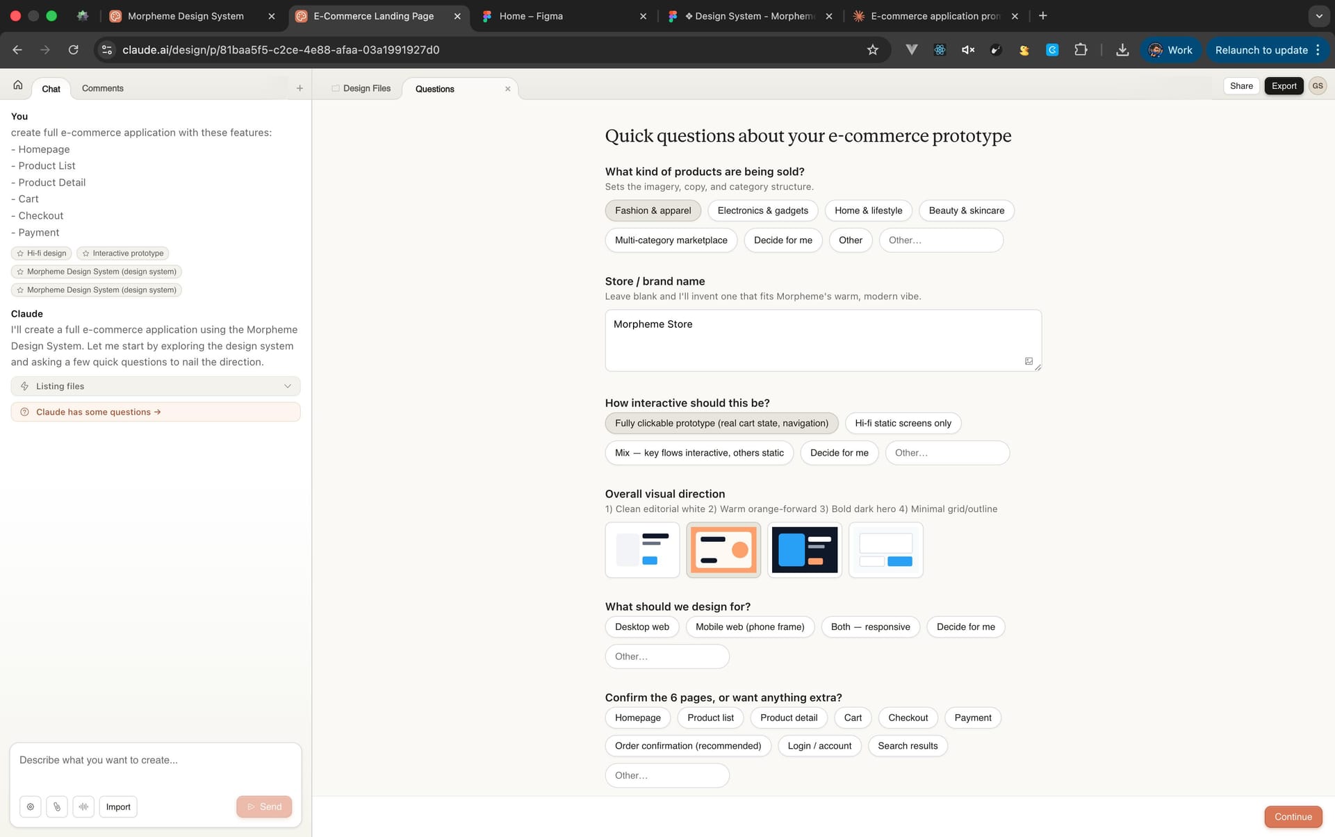 Testing create E-Commerce Design App