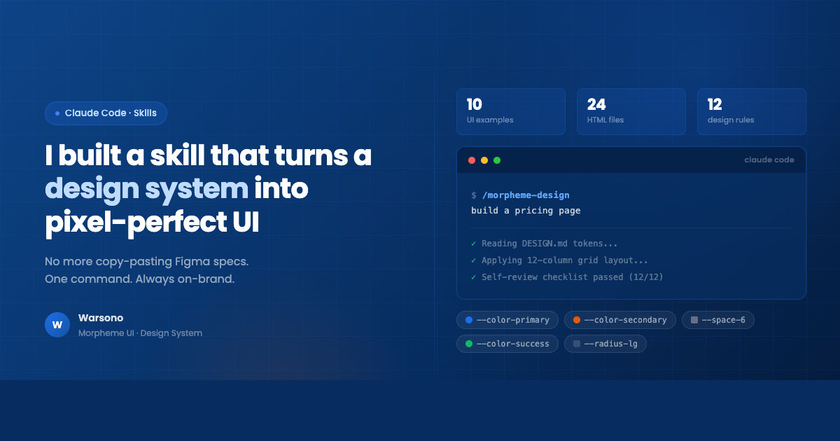Saya Membuat Skill Claude Code yang Mengubah Design System Jadi UI Pixel-Perfect